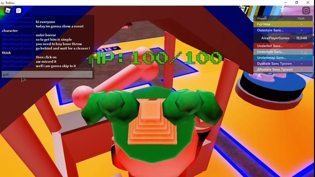 OuterHorror Sans (Event) | Sans AU Tycoon | ROBLOX смотреть онлайн