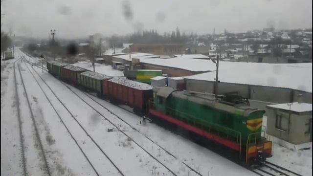 2017 г. Маневровый тепловоз везёт уголь (работа студентки колледжа ЛГАКИ Влады Борисюк)