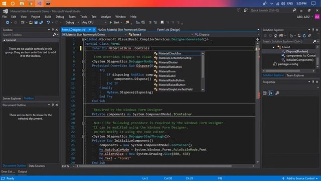 How to Install Material Skin Framework - Modern Google Material Design for VB NET C# Visual Studio смотреть онлайн