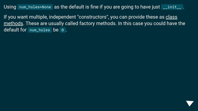 What is a clean "pythonic" way to implement multiple constructors? смотреть онлайн