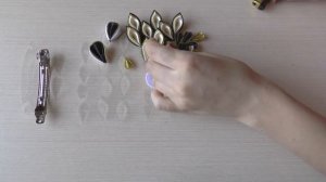 Заколка из лент канзаши Мастер класс атласные цветы DIY kanzashi hairclip handmade hair ornaments 發