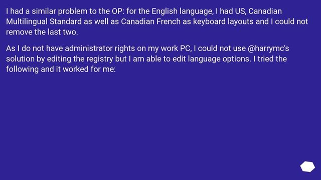 Can't remove unneeded keyboard layouts - no such setting anywhere смотреть онлайн