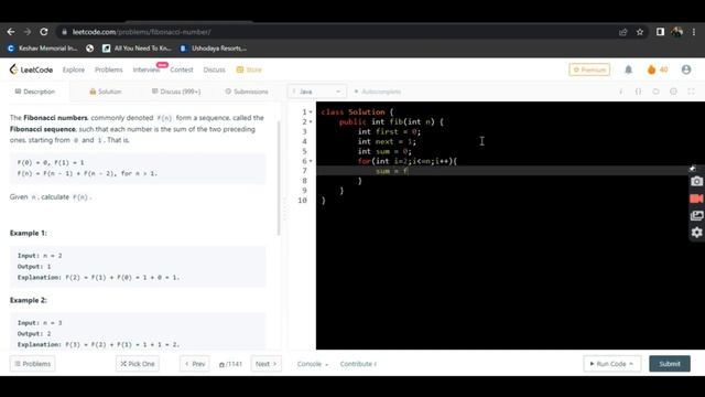 Fibonacci Number || Leetcode - 509 || Java || 6-07-2022 || #DLC1 смотреть онлайн