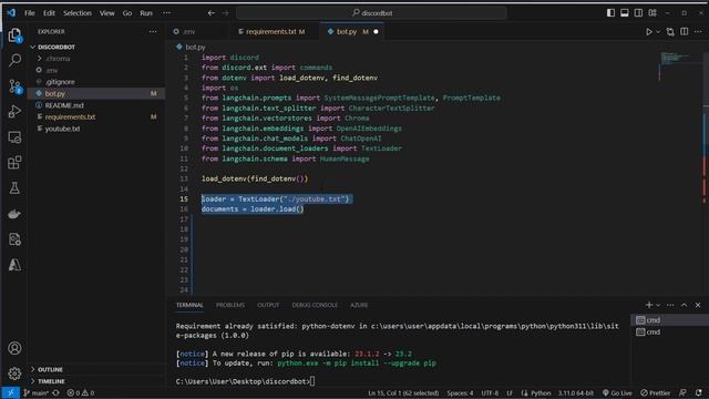 AI Discord Bot - LangChain & OpenAI to create an AI driven ChatBot смотреть онлайн