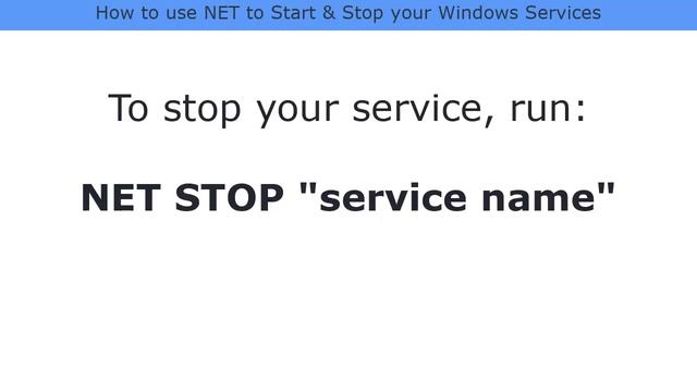 How to use NET to Start and Stop your Windows Services смотреть онлайн