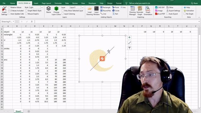 Excel Draw v4 Course 4 - Lines, Arcs, Circles, Text, Rectangles - CAD Viewer inside Microsoft Excel смотреть онлайн