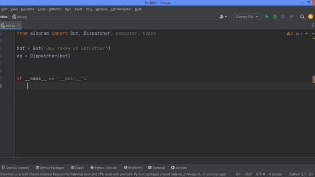 Телеграмм Бот на Python? для начинающих смотреть онлайн
