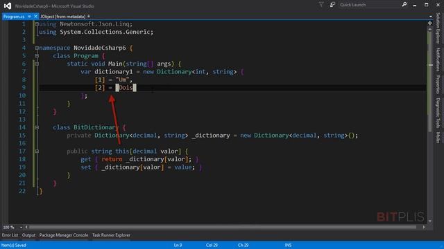 Novidades do C# 6 - Index initializers смотреть онлайн