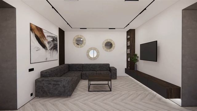 Виртуальный рум-тур 1 этажа дома в с. Ленино Липецкой обл. смотреть онлайн