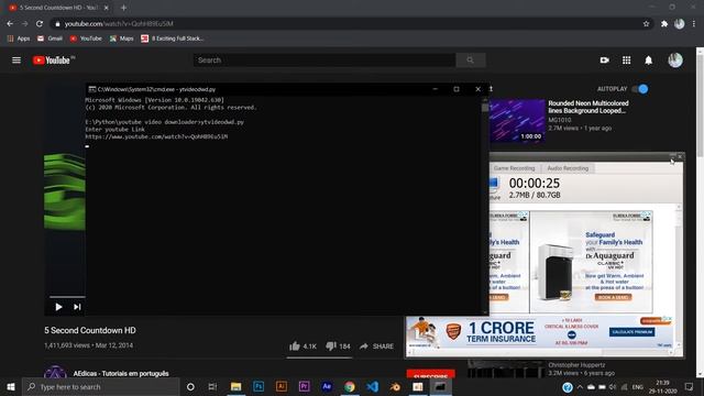 YouTube video Downloader using python смотреть онлайн