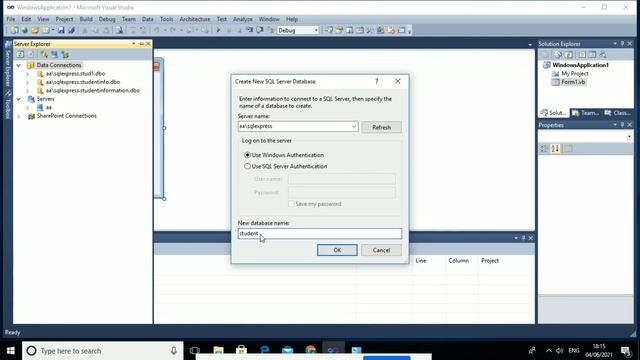 How to create SQL database connection in Visual studio смотреть онлайн