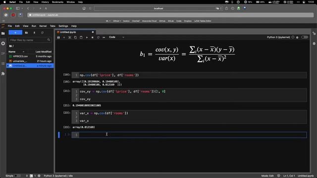 Python #2 : compute simple regression coefficients смотреть онлайн