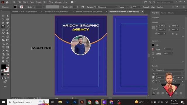I'd Card Design । In Illustrator Tutorial । I'd Card Design Photoshop । Creative Hridoy Graphics