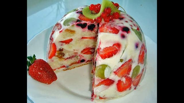 Самые красивые торты с клубникой. Клубничные вкусняшки. смотреть онлайн