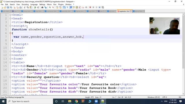 PHP WORKSHOP(FORM HANDLING IN JAVASCRIPT)FOR BSCIT 2ND YEAR,07-09-21 смотреть онлайн