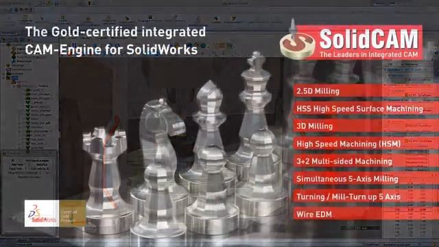 SolidCAM - Chess machining V2 medium смотреть онлайн