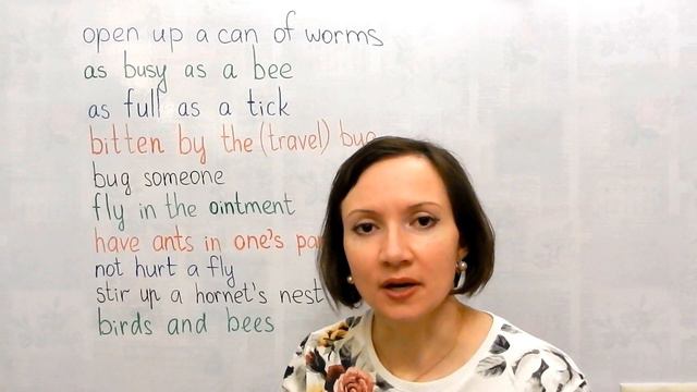 English idioms about insects in Russian (идиомы о насекомых на английском) смотреть онлайн