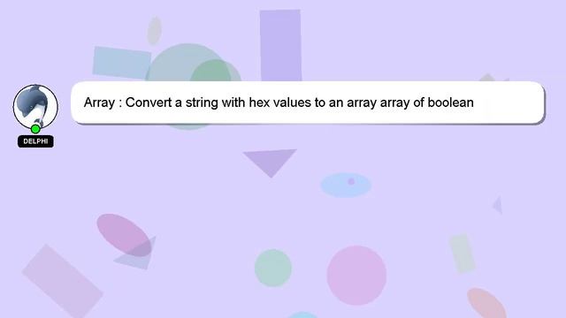 Array : Convert a string with hex values to an array array of boolean values in php смотреть онлайн