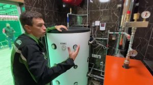 Монтаж котла отопления с буферной емкостью