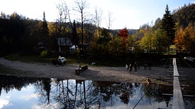 река Зилим, подвесной мост у хижины Шамана, по дороге на Мамбет смотреть онлайн