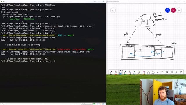 Git reset. Undoing changes. смотреть онлайн