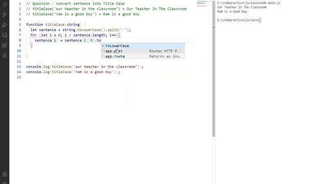 Title Case in String using javascript смотреть онлайн