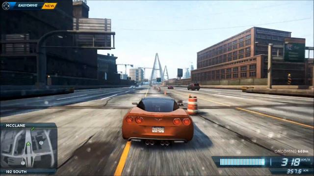 NFS Most Wanted 2012 - Corvette ZR1 Top speed смотреть онлайн