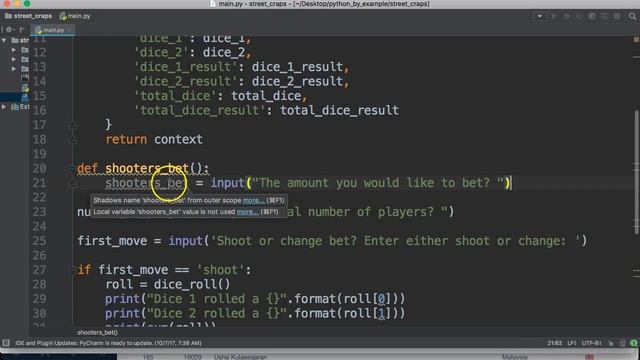Python By Example: Street Craps - Part 3 смотреть онлайн