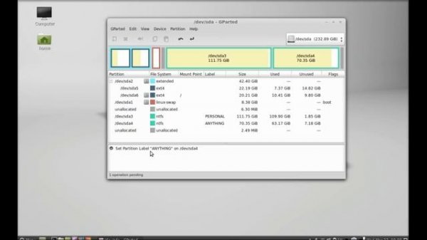 GParted : To Modify and Resize Hard Disk Partition in Linux Mint 13/14