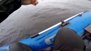 Окунь  с лодки в отвес на балансир ,блесну и живца !!!