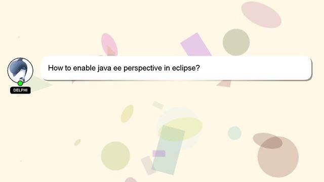How to enable java ee perspective in eclipse? смотреть онлайн