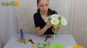 Букет с ромашками из конфет. Мастер-класс ☆ Diy Buket7ruTV