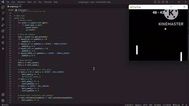 Ping Pong game using python смотреть онлайн
