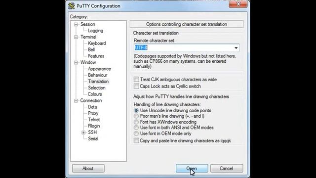 Установка UTF8 в putty смотреть онлайн