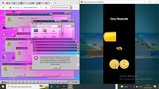 Windows Crazy Error Vs Angry Birds Seasons смотреть онлайн