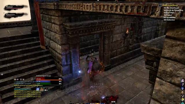 Tamriel Unlimited/ESO 1.6+ (2.0.7) - Templar/Sorc 2vX - (Banana squad duo) смотреть онлайн