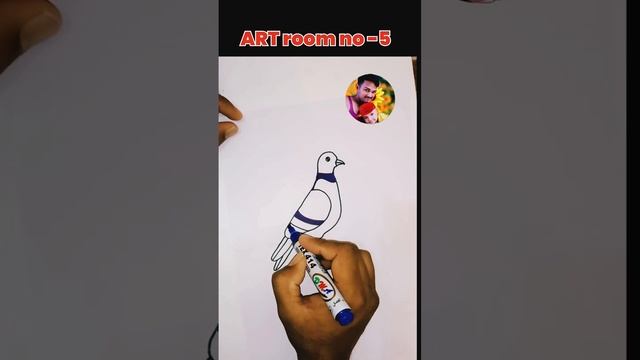 5 से कबुतर बनायें/Easy Drawing pigeon ?/Bird drawing смотреть онлайн