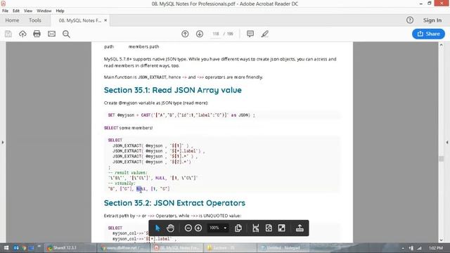 35. Basic Concepts of MySQL Database (Extract values from JSON types) смотреть онлайн