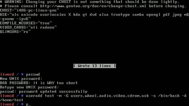 Установка Gentoo Linux без инсталлятора