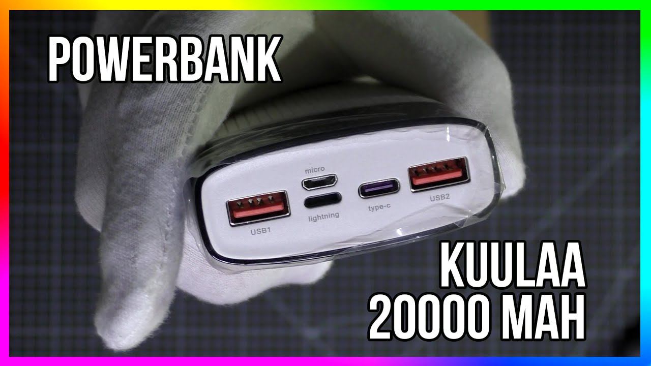 KUULAA Power Bank 20000 мАч QC PD 3,0 - ПОЛНЫЙ ОБЗОР смотреть онлайн