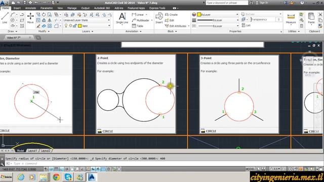 AutoCAD 2014 (7/15): Modos de Dibujar un Circulo смотреть онлайн