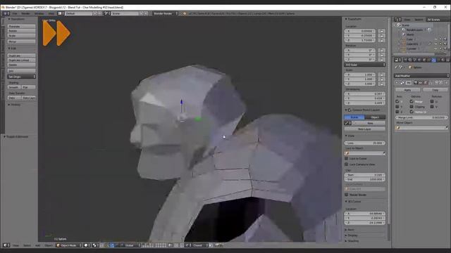 Modelling the HEAD of a 3d character in Blender 2.79 - Become a game creator - Tutorial #04.02 смотреть онлайн