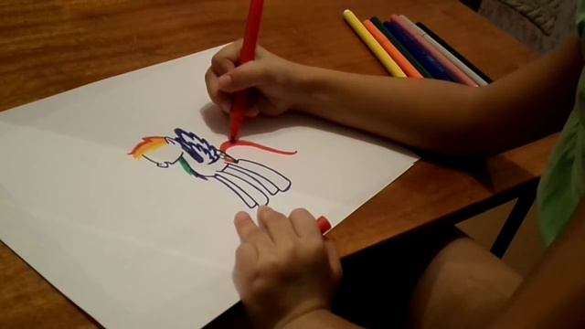Как нарисовать пони Rainbow Dash смотреть онлайн