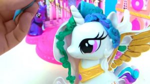 Play Doh My Little Pony ПРИЧЕСКИ ДЛЯ ПОНИ Princess Celestia, Luna & Twilight