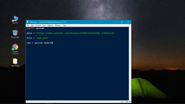 Let's Generate QR Code using python смотреть онлайн