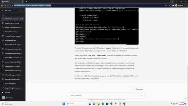 Ordinary differential equation Odeint with unknown initial value in python jupyter смотреть онлайн