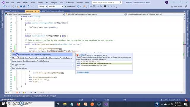 ASP.NET Core 2.2 + Increase Performance + Compression Middleware смотреть онлайн