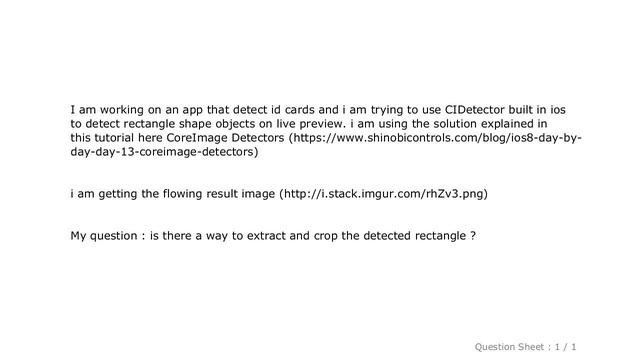 iOS : How to crop detected rectangle in Image with CIDetector and Swift смотреть онлайн