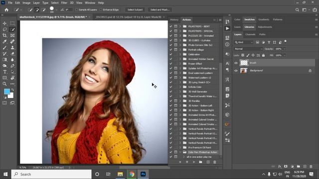 Colour pen Sketch effect Photoshop action смотреть онлайн