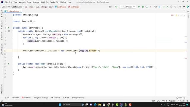 #6. LeetCode | Sort the People | Java 11 | Easy | #leetcode смотреть онлайн